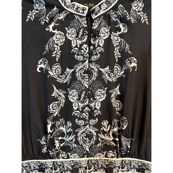 NWOT Like The Moon Floral Print Maxi Dress With Button-Front Size M - Picture 2 of 5